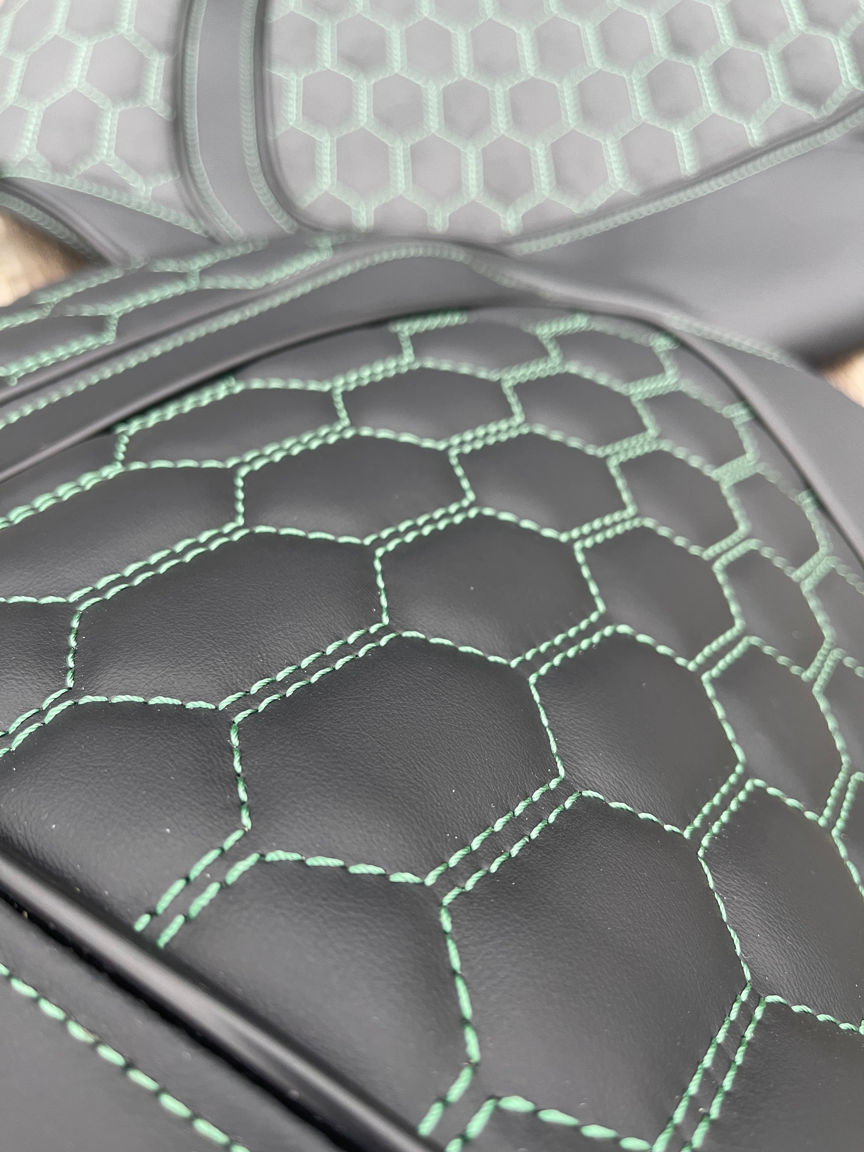 Zadelhoes , Piaggio Zip DUO RS ( Jaguar ) Groen | Alcantara / Kunstleer