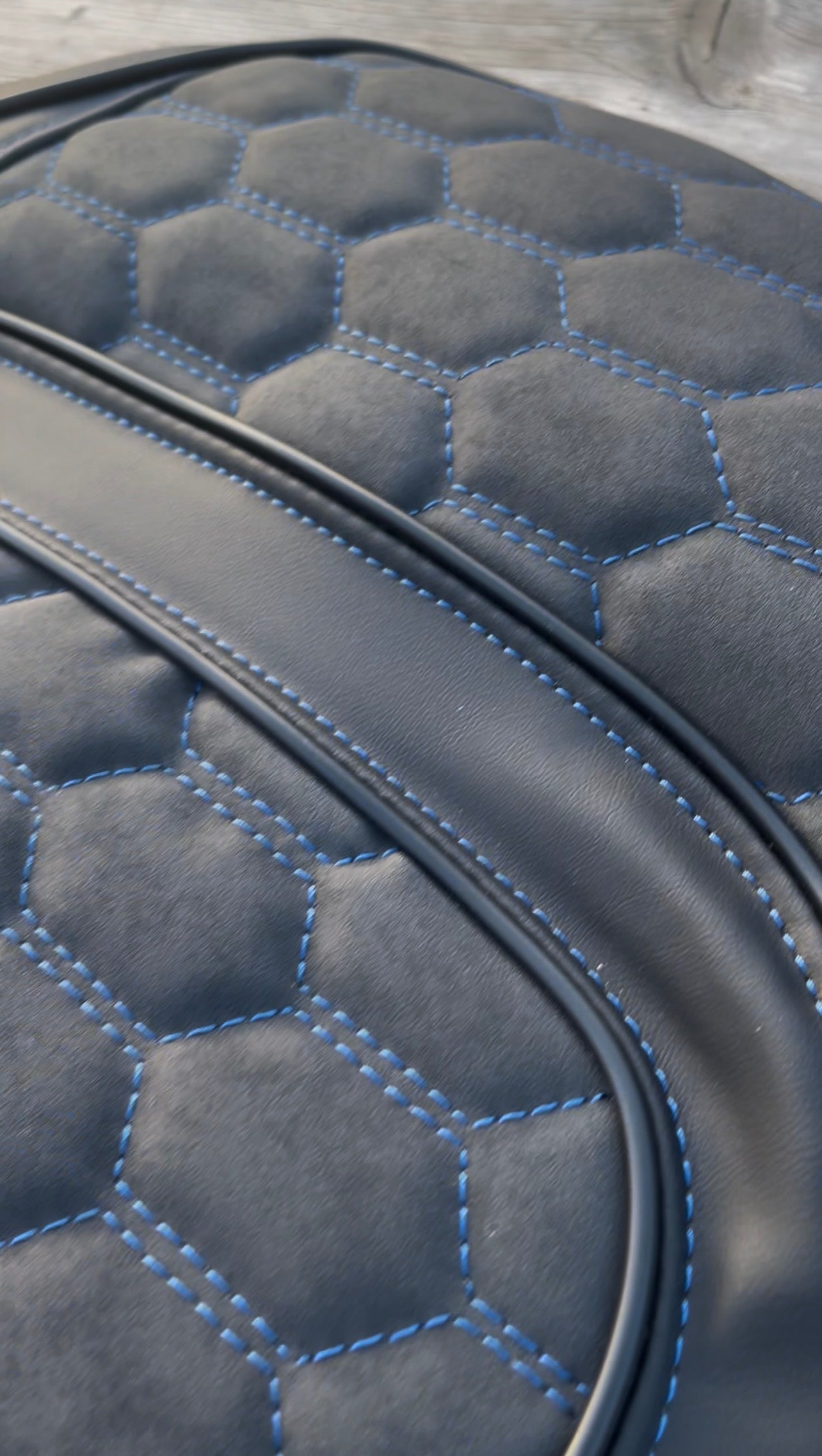 Zadelhoes , Piaggio Zip DUO RS Blauw | Alcantara / Kunstleer